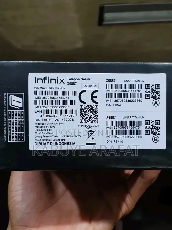 New Infinix Note Edge 256 GB Silver