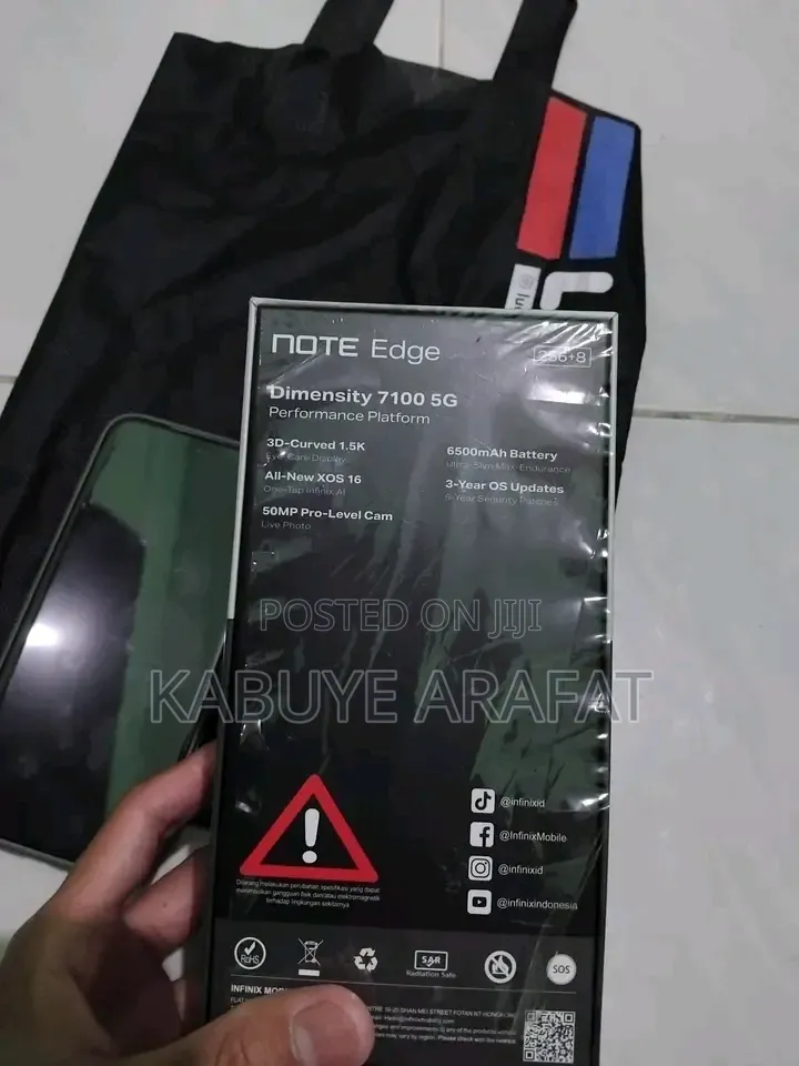 New Infinix Note Edge 256 GB Silver