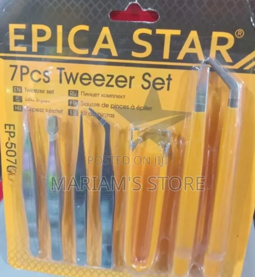 Epica Star 7-Piece Precision Tweezer Set (Model EP-5070
