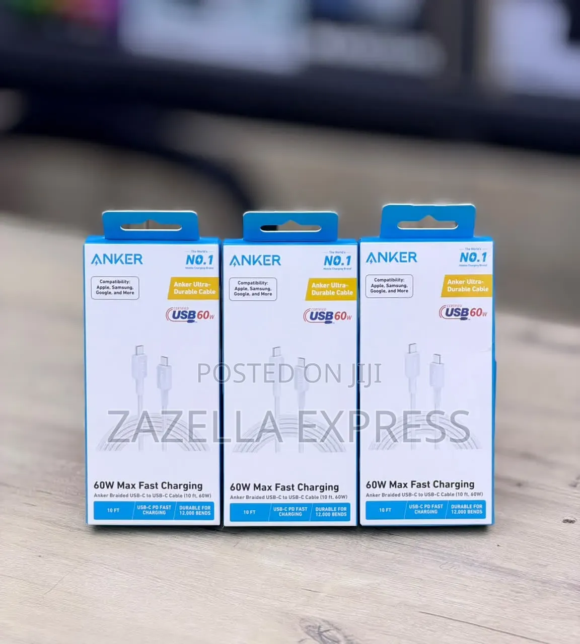 Anker USB C to C Cable 10ft (3M) Braided 3 Metre Type C Cable