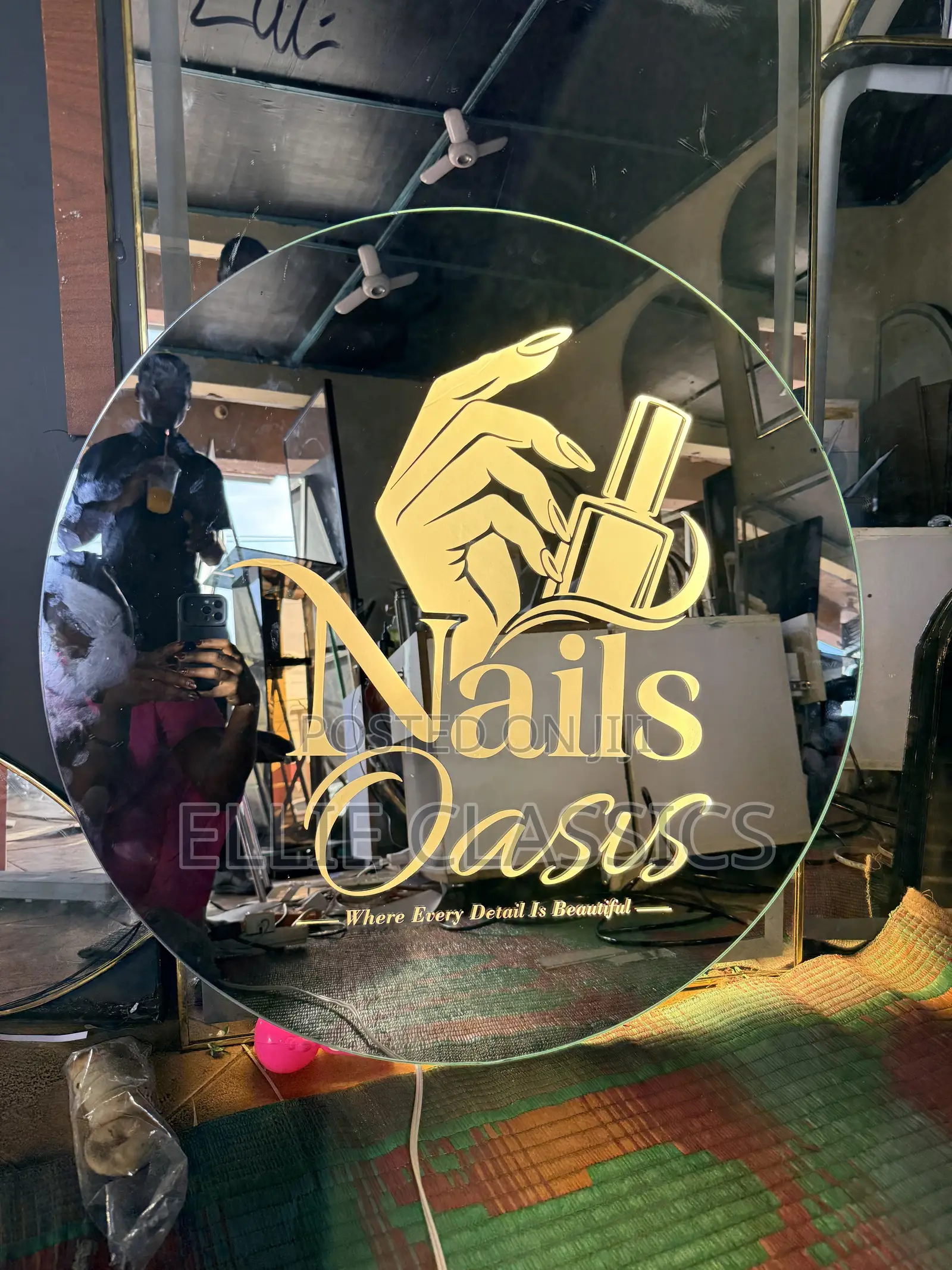 Branded Nail and Saloon Mirror