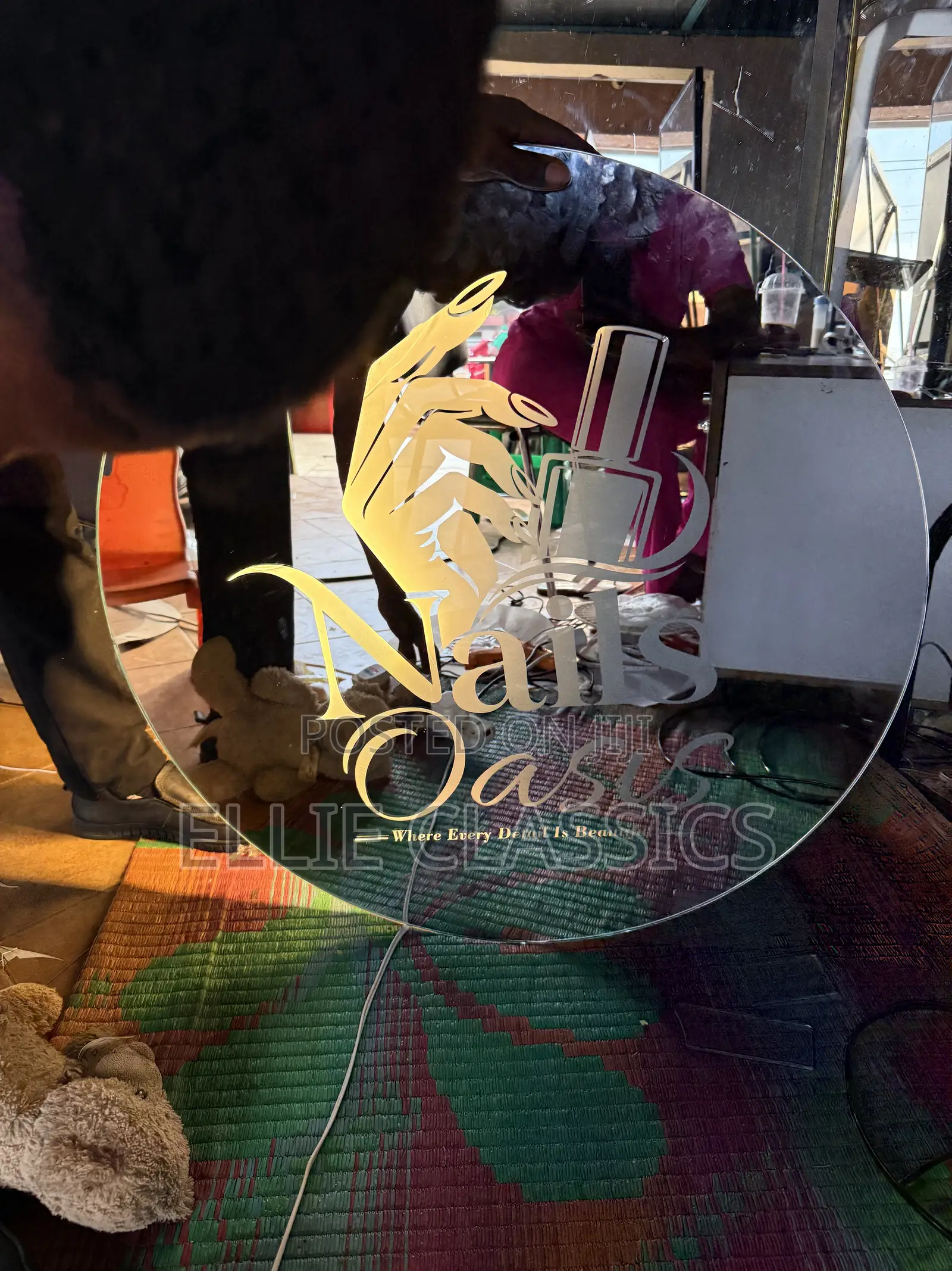 Branded Nail and Saloon Mirror