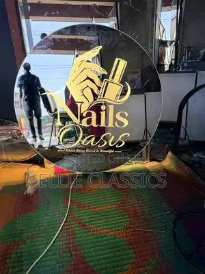 Branded Nail and Saloon Mirror