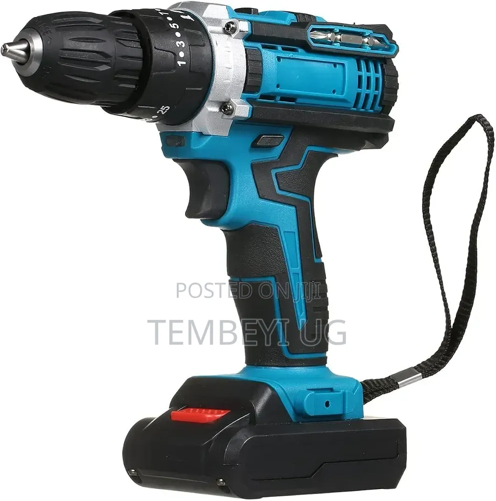 Cordless Drill Driver Kit 21V Electric Drill 2 Batteries Toolbox