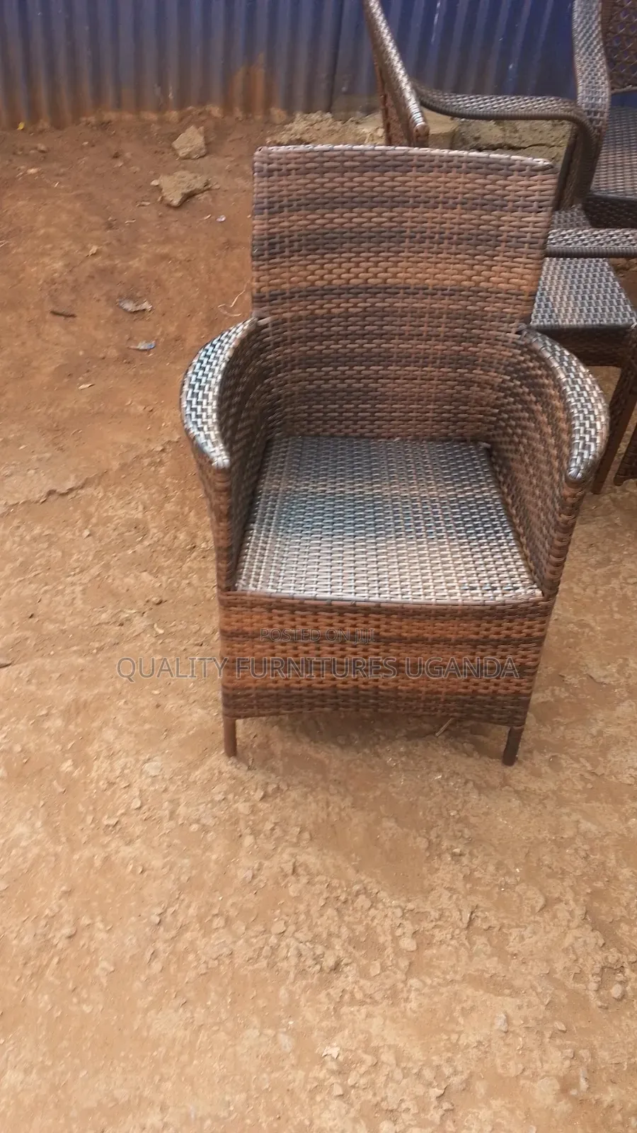 4 Seater Navy Blue Butterfly Sofa Set