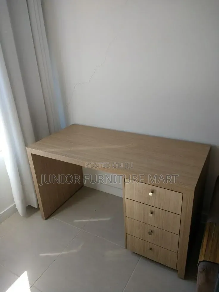 Simple Office Table in Black and White