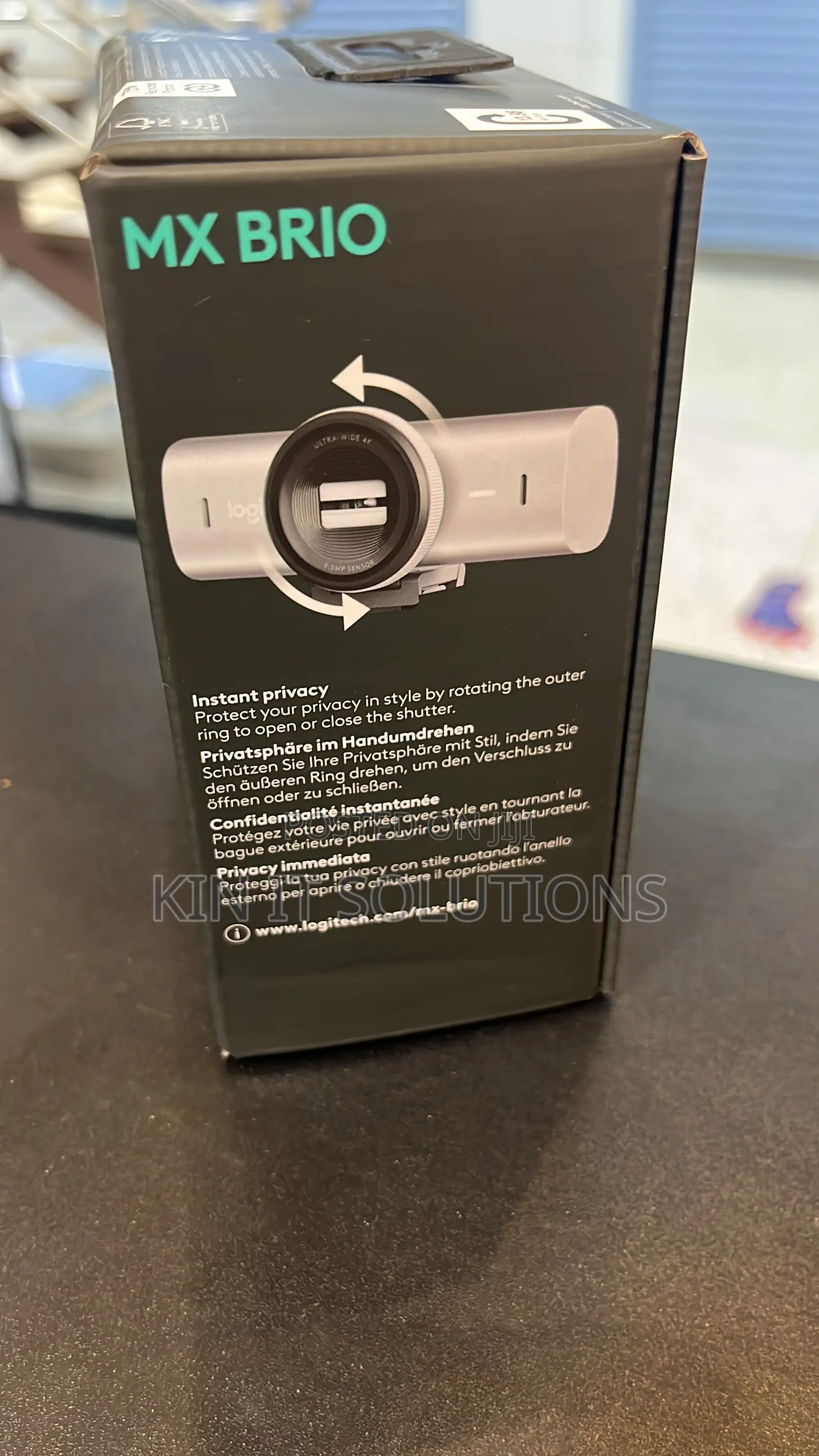Logitech Brio Webcam.