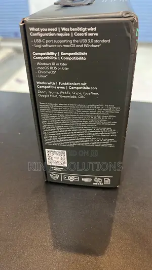 Logitech Brio Webcam.