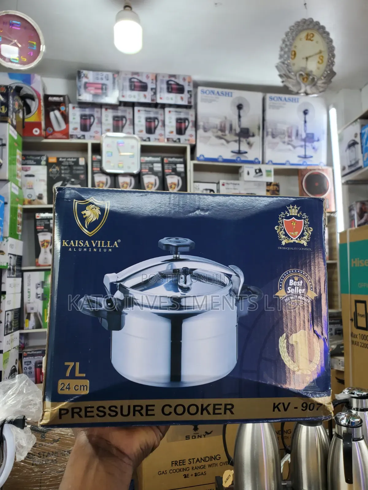 Kaisa Villa 7-Liter Aluminium Pressure Cooker (Model KV-905)