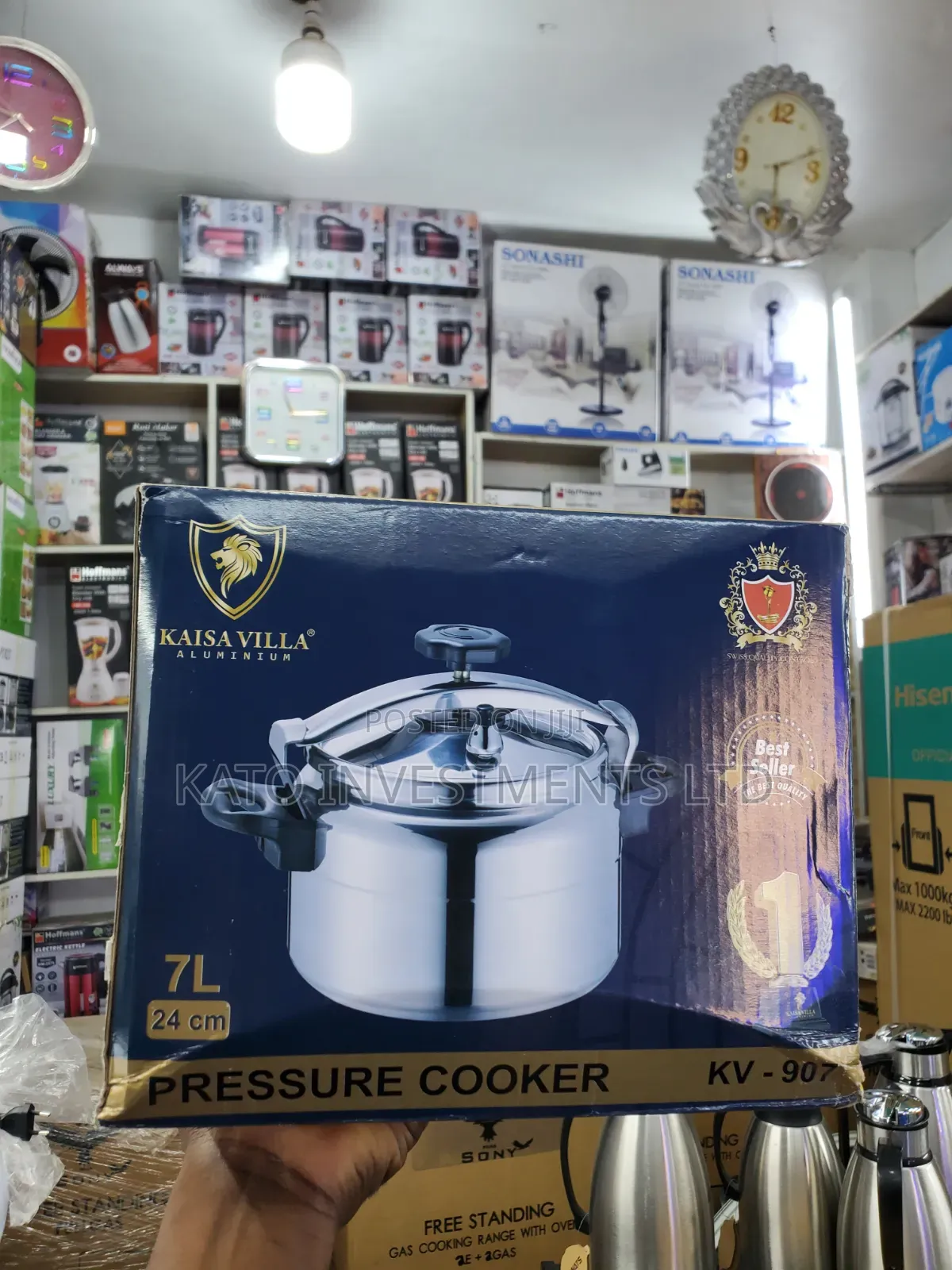 Kaisa Villa 7-Liter Aluminium Pressure Cooker (Model KV-905)