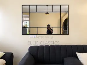 Black Grid Mirror