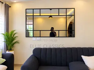 Black Grid Mirror