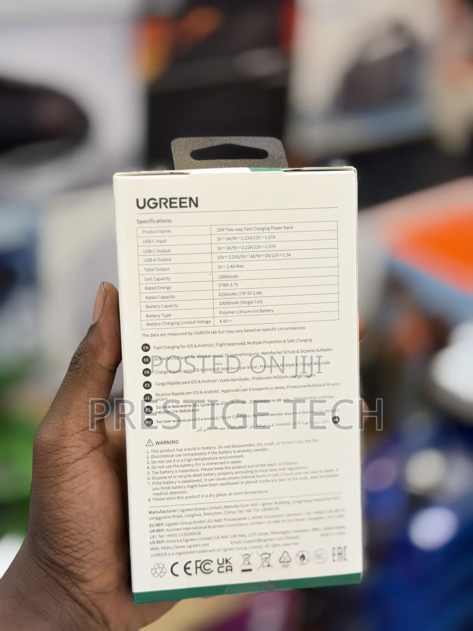 Ugreen 10000mah 20W Zapix Series Two-Way Fast Charging Power Bank