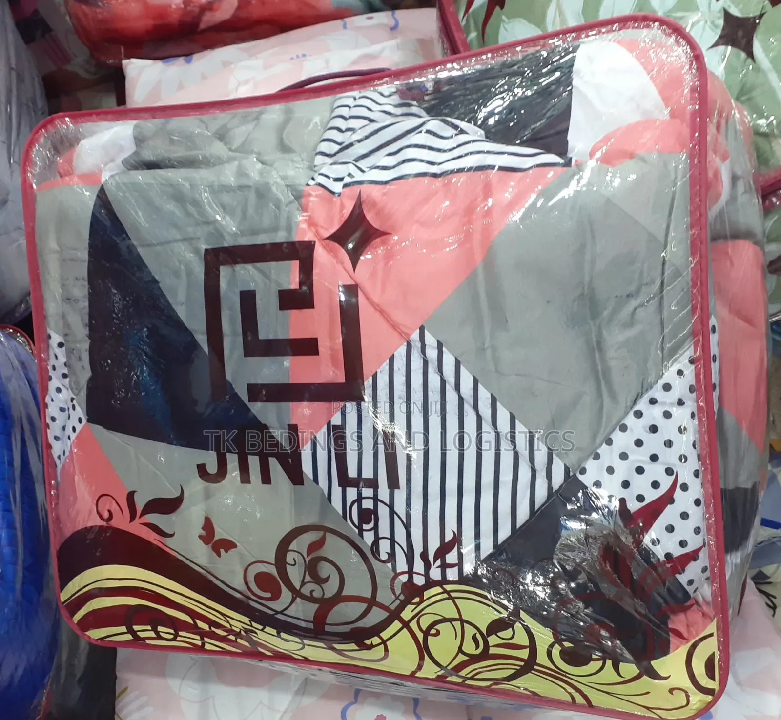 Double Color Bedcover 5*6 Pink