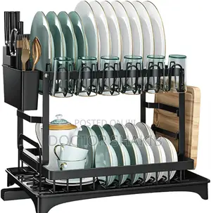 2-Tier Multifunctional Bowl and Dish Drying Rack