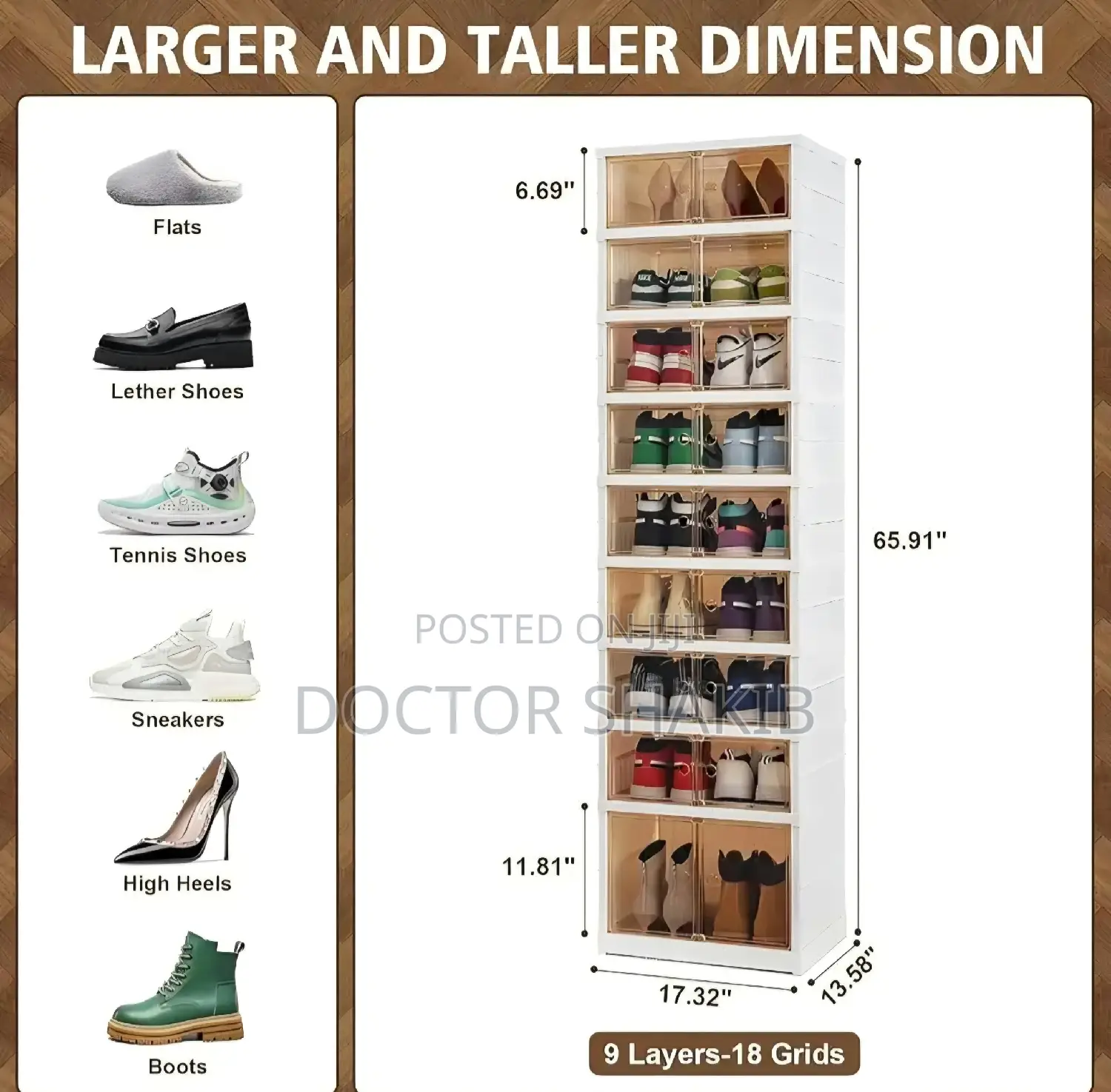 Shoe Rack 9 Layer Foldable Shoe Box