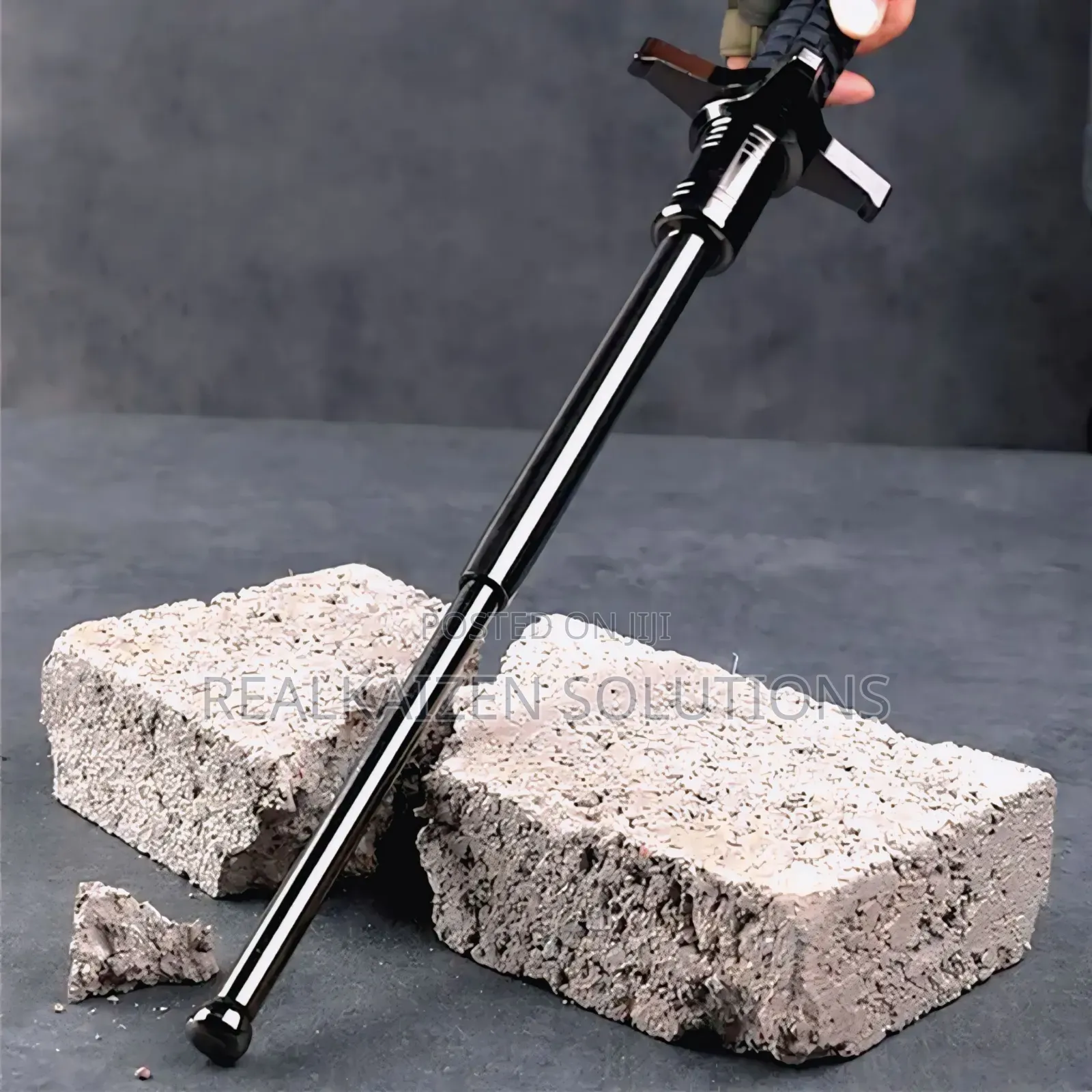 Telescopic Stick With Glass Breaker | Durable Metal Emergency Baton