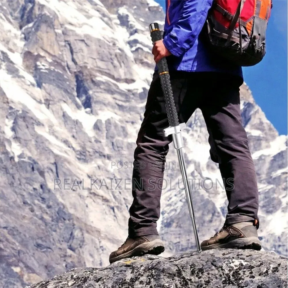 Telescopic Stick With Glass Breaker | Durable Metal Emergency Baton