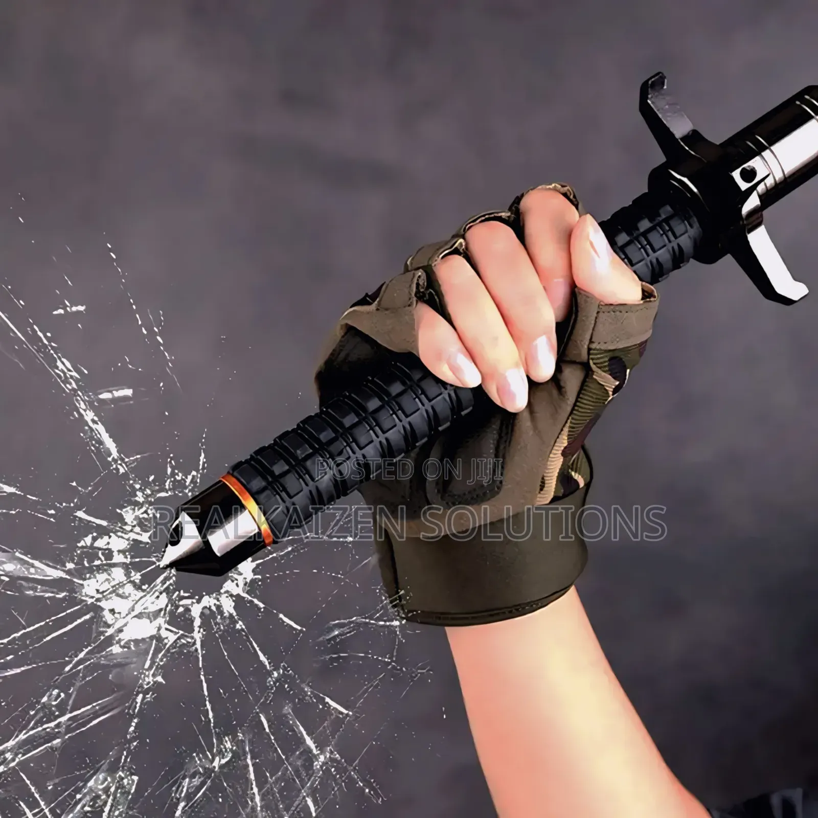 Telescopic Stick With Glass Breaker | Durable Metal Emergency Baton