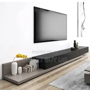 Tvstand | Simple Tvstand | Black TV Stand 7ft Gray Black
