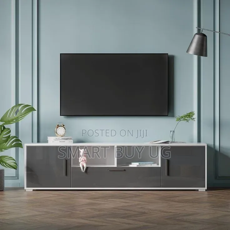 Gray Tvstand 6ft TV Stand Unit Wall Unit White