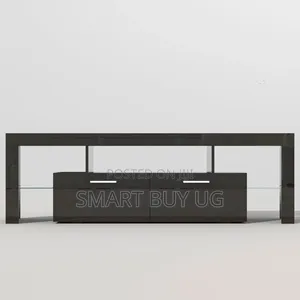Storage Tvstand 1.8m Wooden TV Stand Storage Black