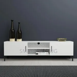 White Tvstand 6ft Modern TV Stand Unit With Drawers White