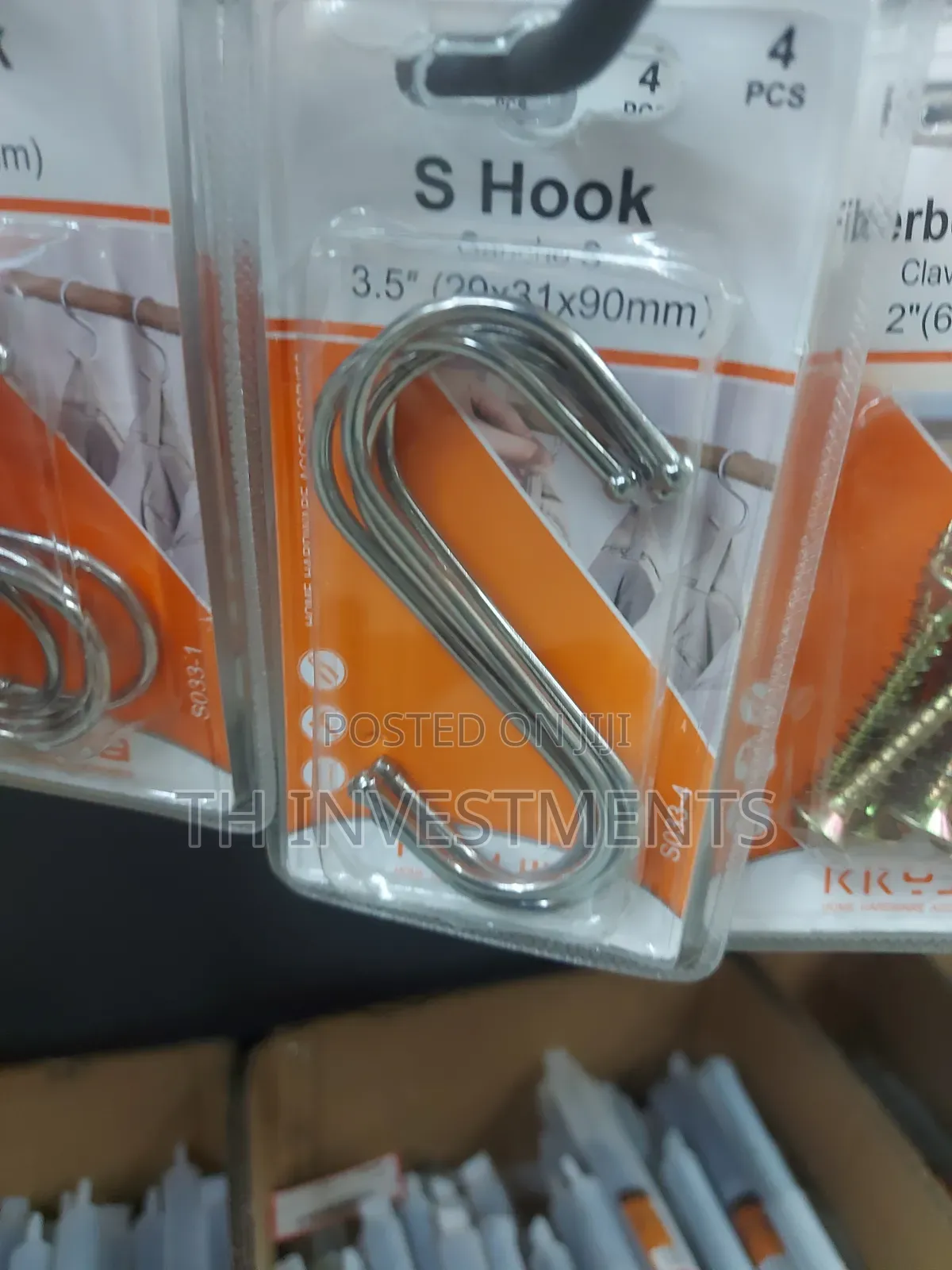 Metal S Shape Hook 3.5 (29*31*90mm 4pcs Silver Color