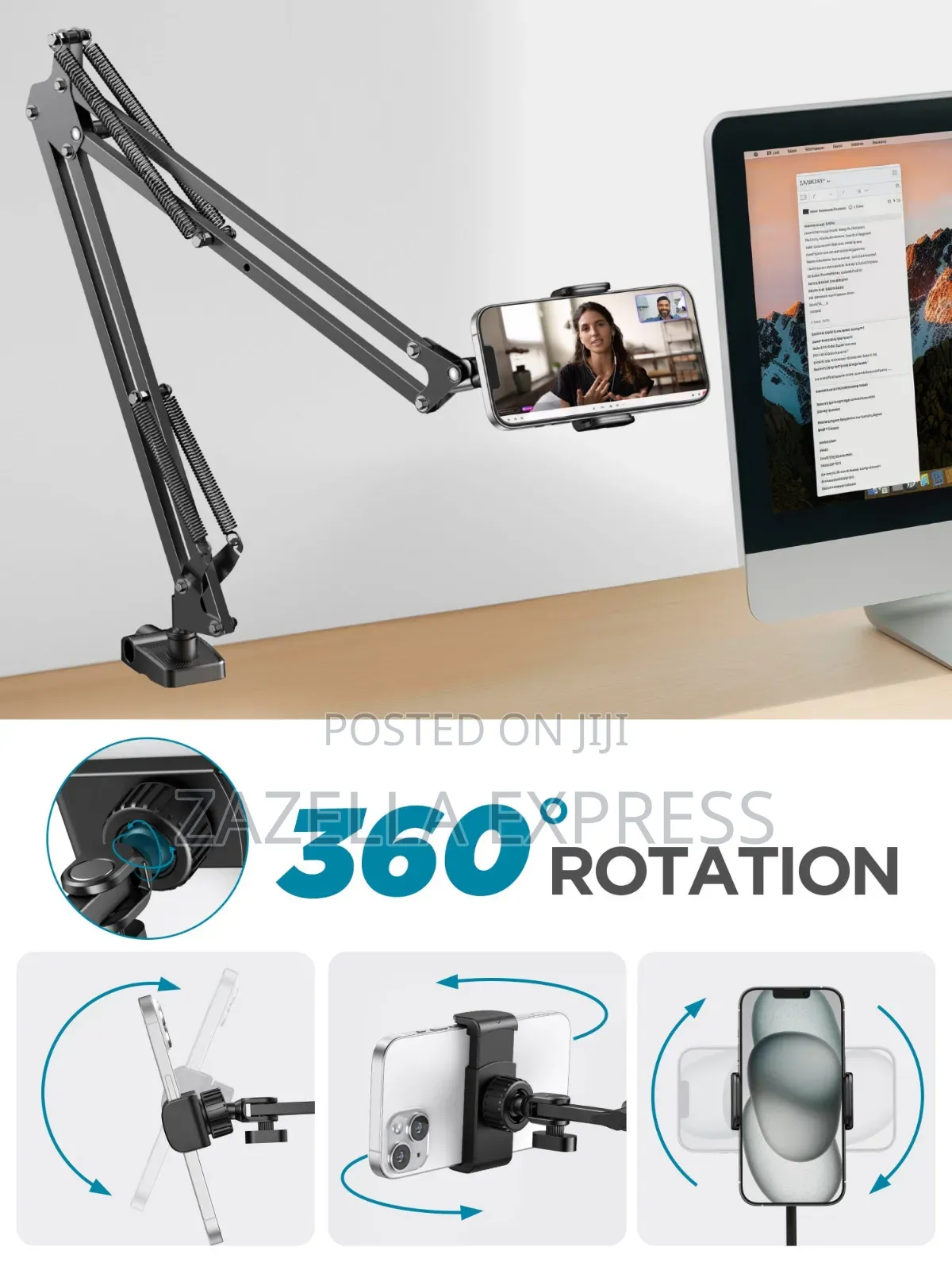 Robotic Arm Phone /Tablet Holder With Strong Load Bearing Capacity