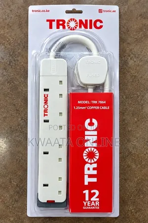 TRONIC 4-Way Universal Extension Socket With 1.25mm2 Pure Copper Cable