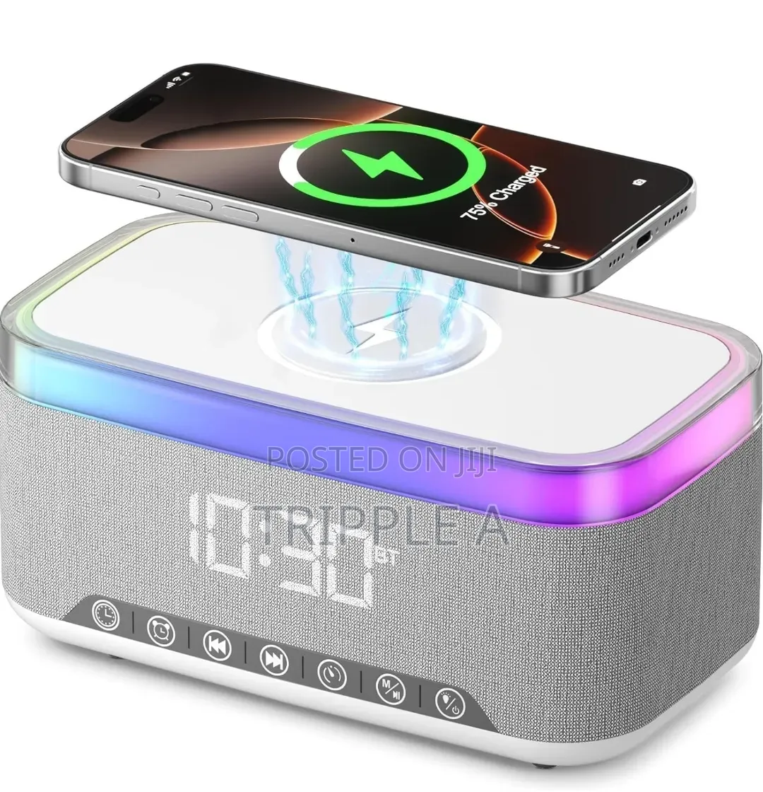 Multifunction Bluetooth Speaker Alarm Clock Wireless Charger