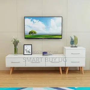 White Tvstand 5ft TV Stand Unit Storage White