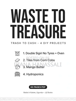 Waste to Treasure - Trash to Cash - 4 DIY Projects PDF Book (60 Pages)