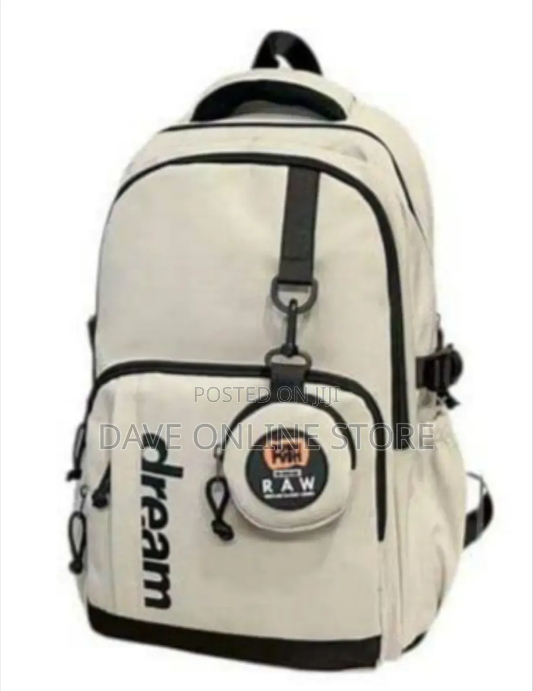 Cream-Colored Dream School Backpack