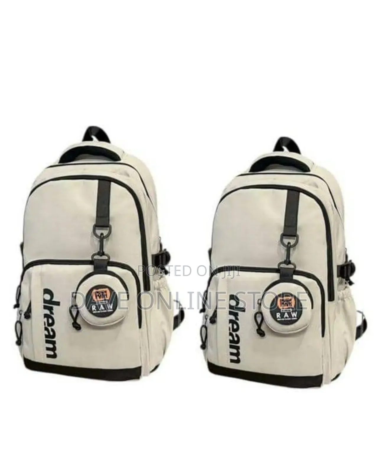 Cream-Colored Dream School Backpack