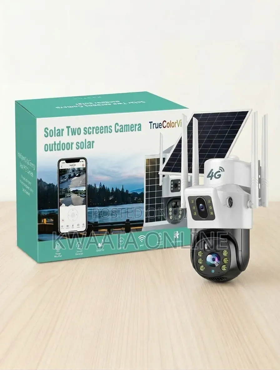 4G Sim Card/Wi-Fi Dual-Screen PTZ Solar Security Wireless HD Camera