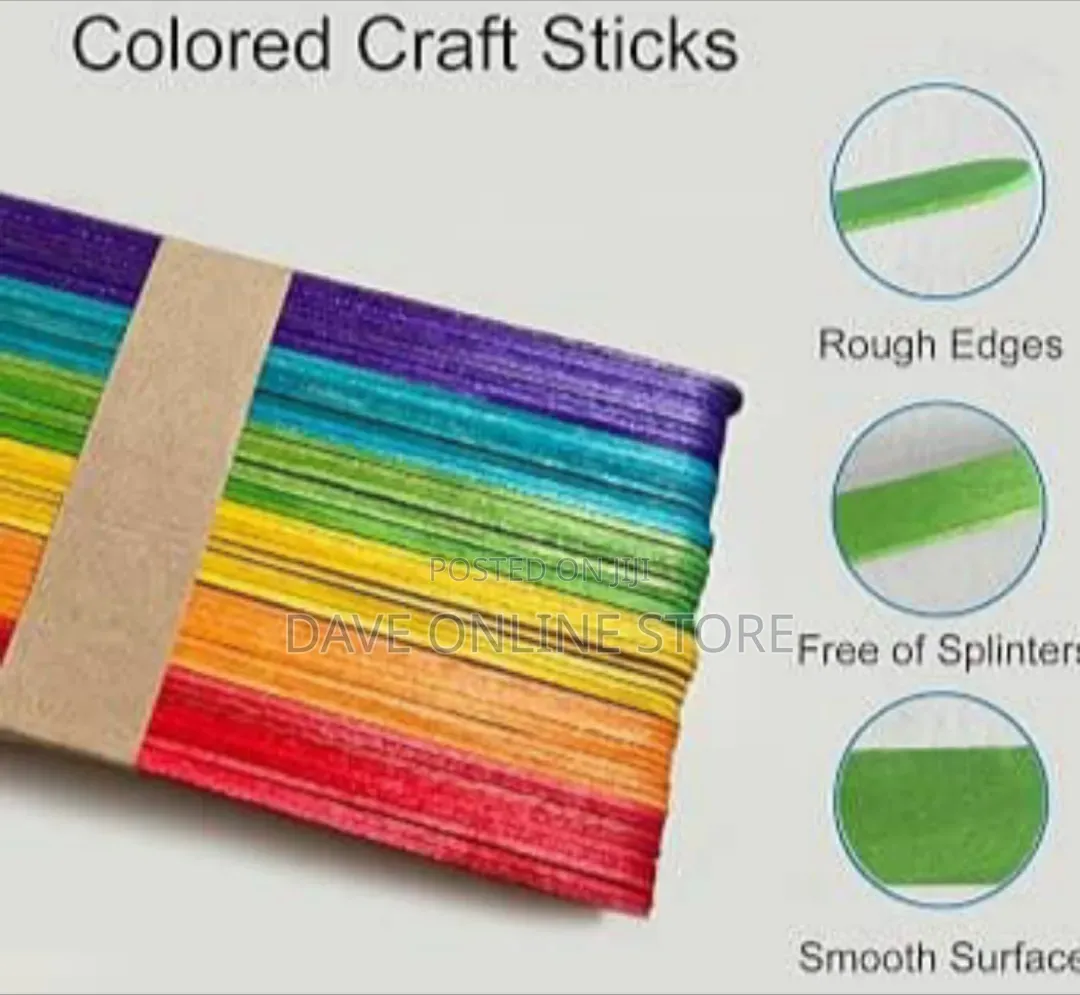 [100 Count] 6 Inches Jumbo Popsicle Sticks