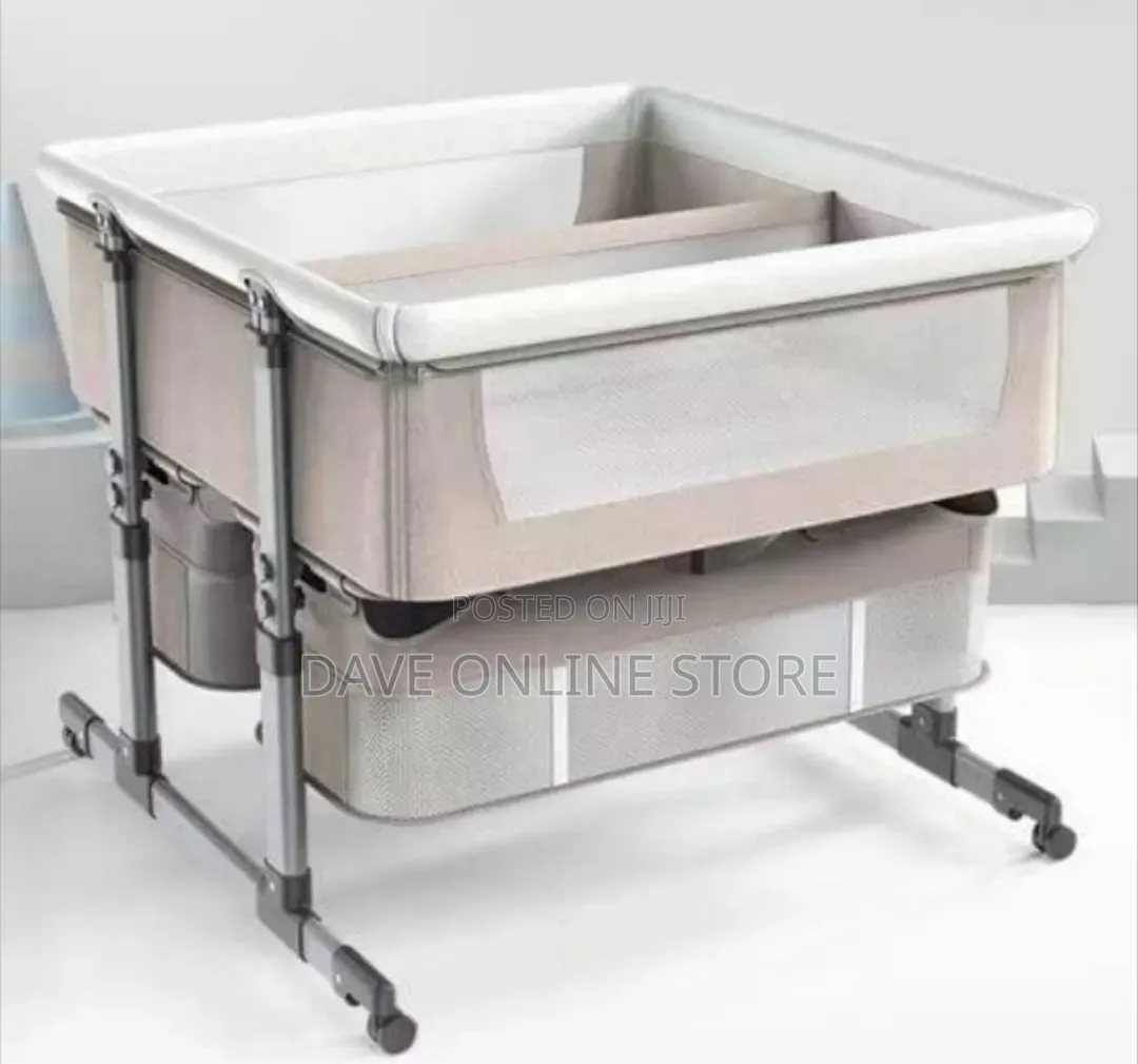 Baby Beside Crib, Twins Baby Bed Sleeper, Crib With Storage Basket