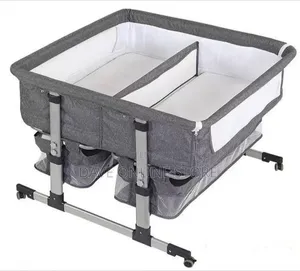 Baby Beside Crib, Twins Baby Bed Sleeper, Crib With Storage Basket