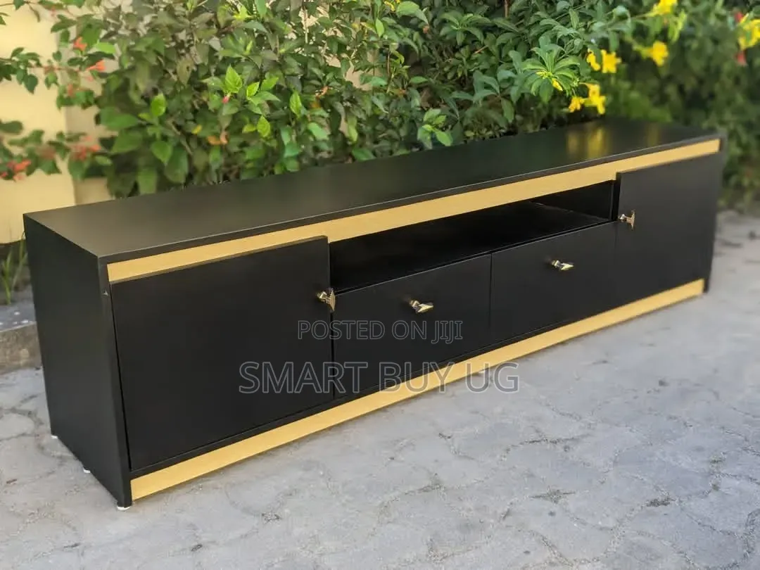 Black Tvstand 6ft TV Stands Bianca Wall Storage