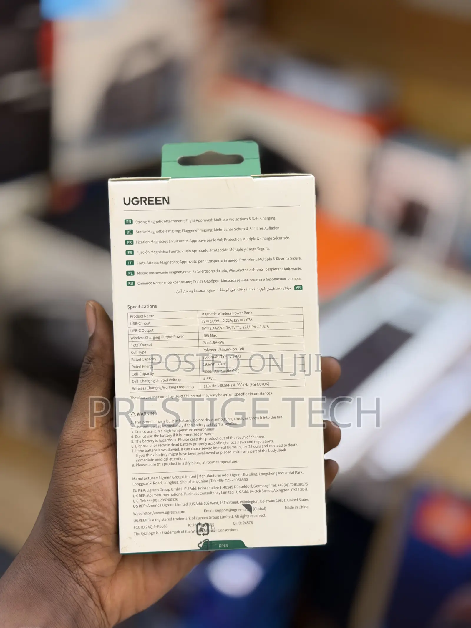 Ugreen Magsafe Power Bank 5000mah, Ultra-Slim Qi2 15W Wireless