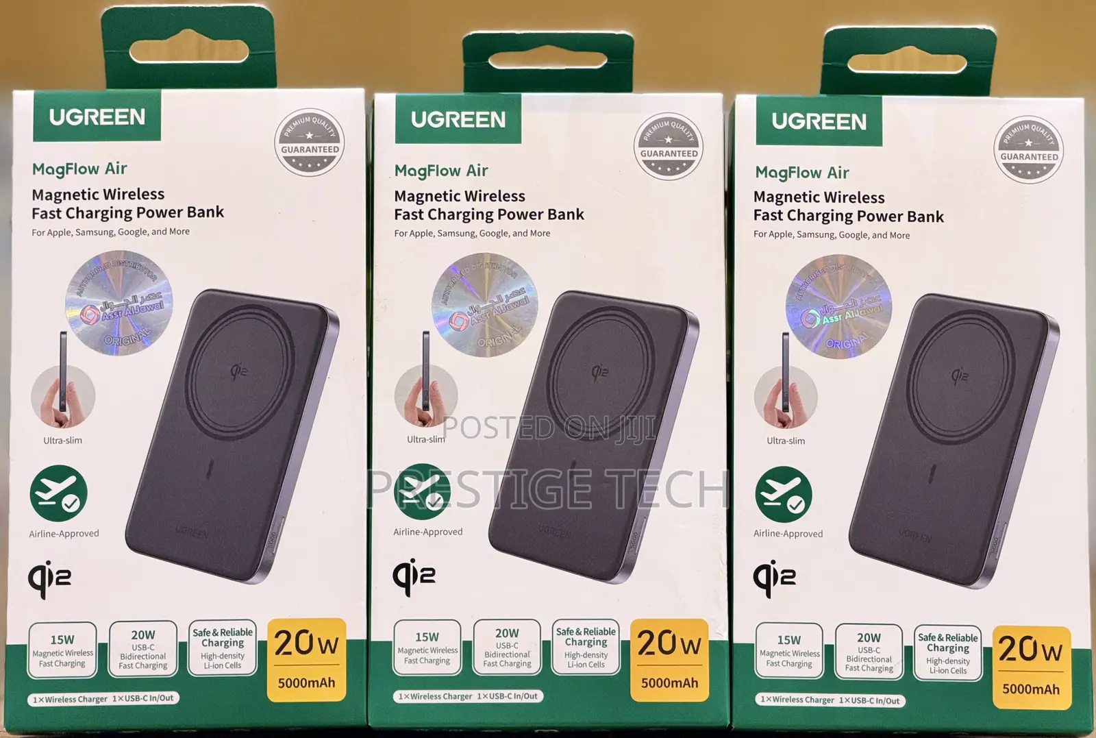 Ugreen Magsafe Power Bank 5000mah, Ultra-Slim Qi2 15W Wireless