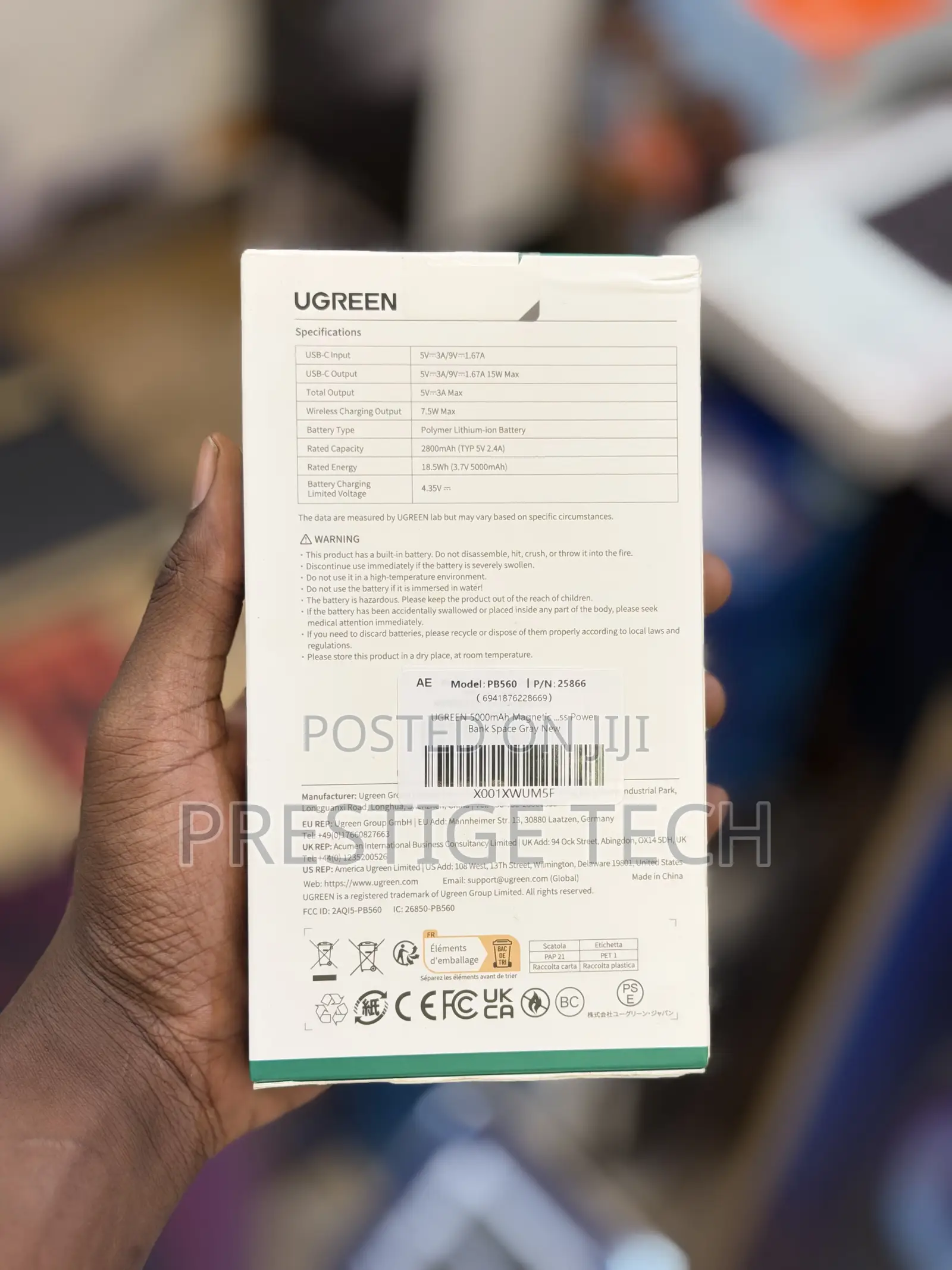 Ugreen Magsafe Power Bank 5000mah 15W, Ultra-Mini Wireless Power Bank