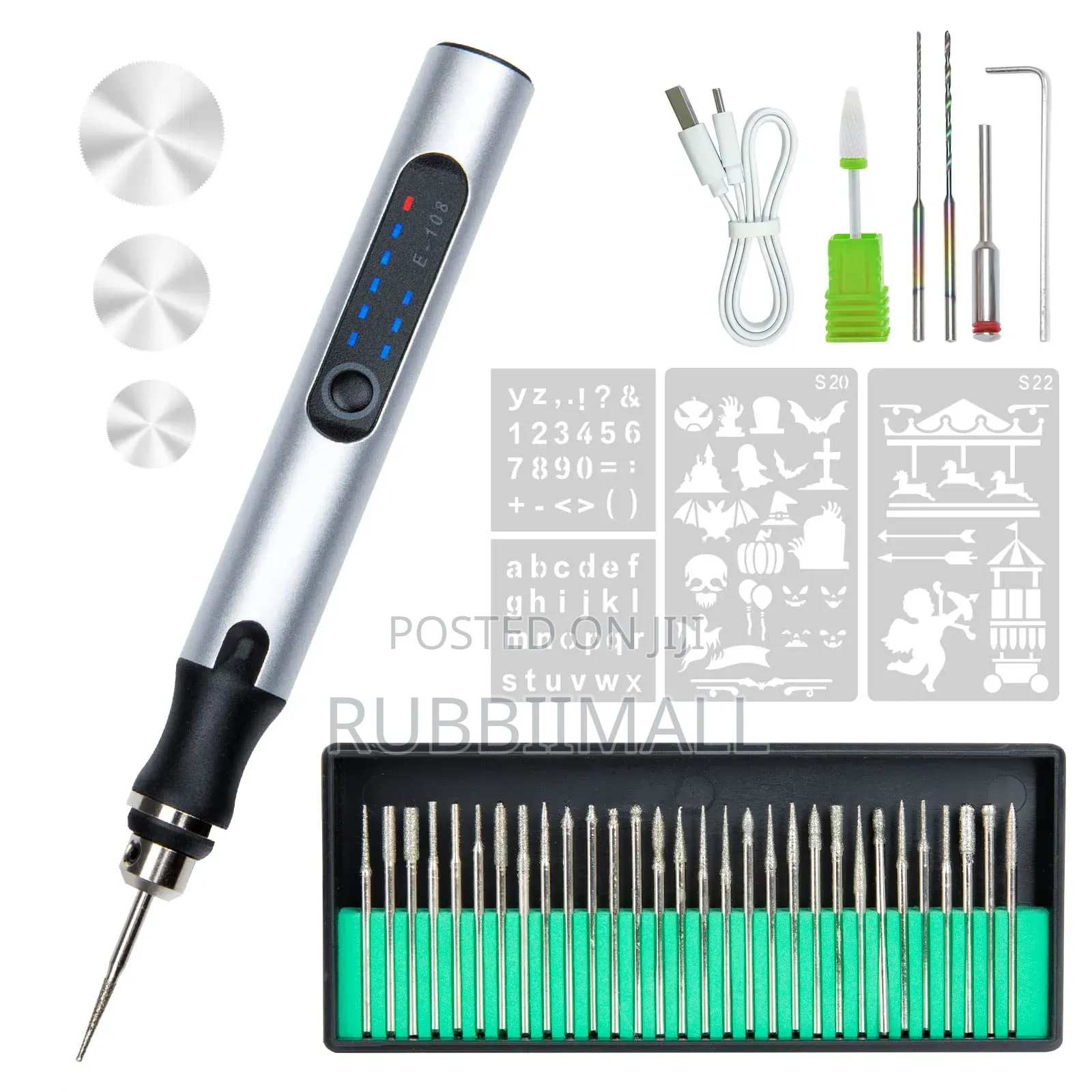 Electric Engraving Pen With 36 Bits