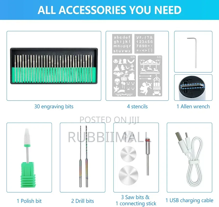 Electric Engraving Pen With 36 Bits