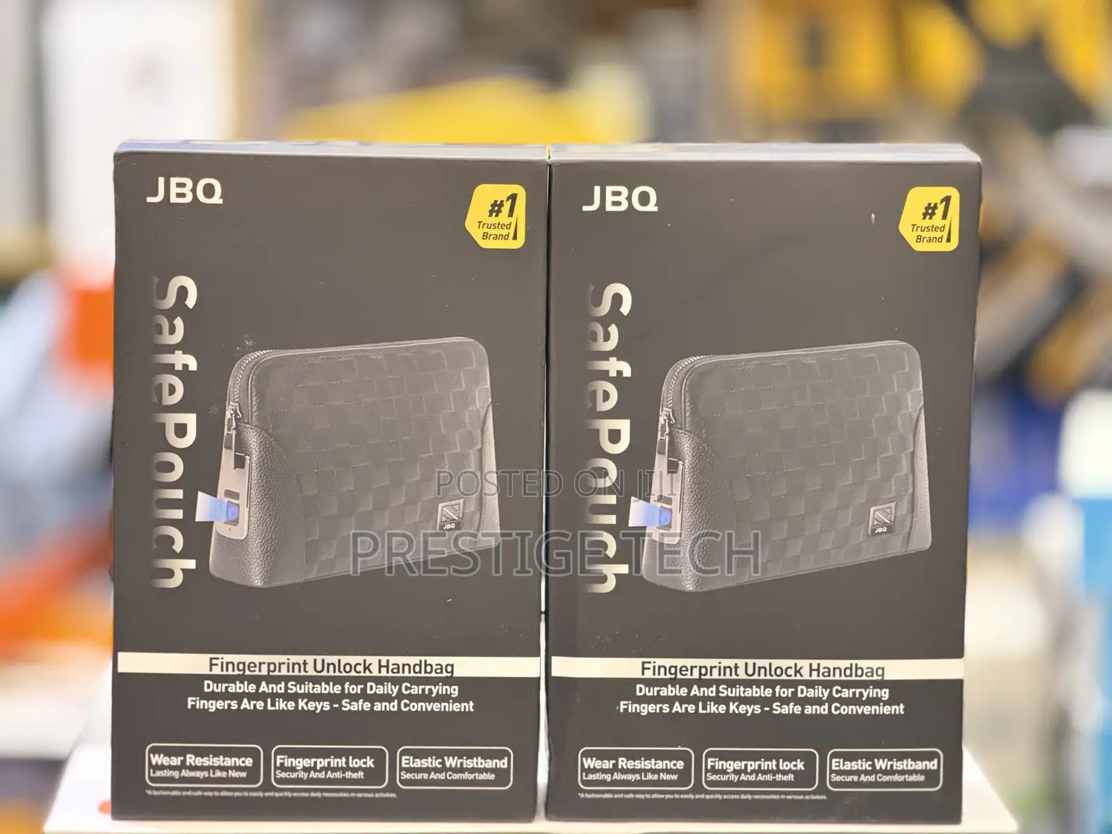 JBQ Finger Print Unlock Wrist Bag / Pouch Bag