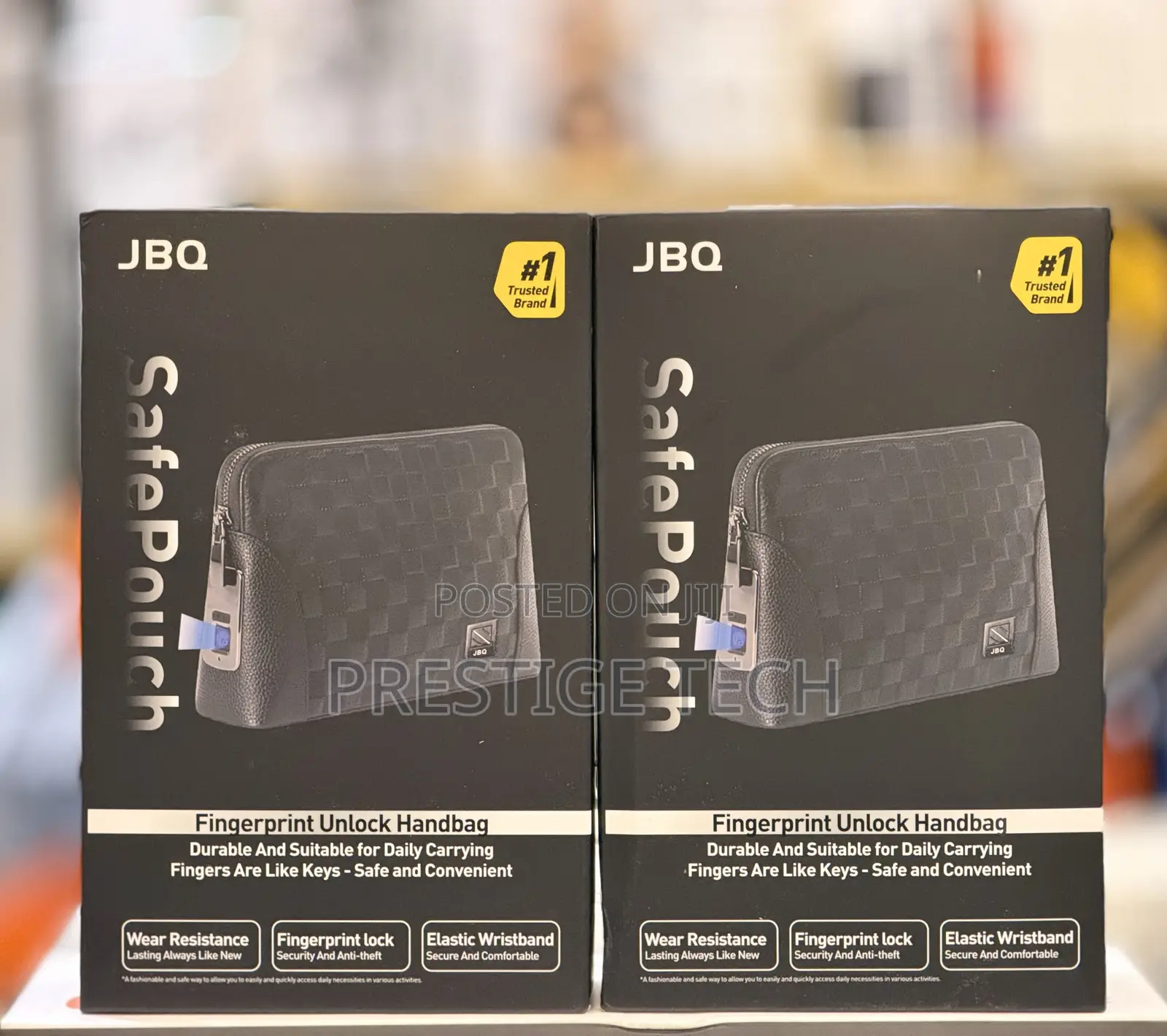 JBQ Finger Print Unlock Wrist Bag / Pouch Bag