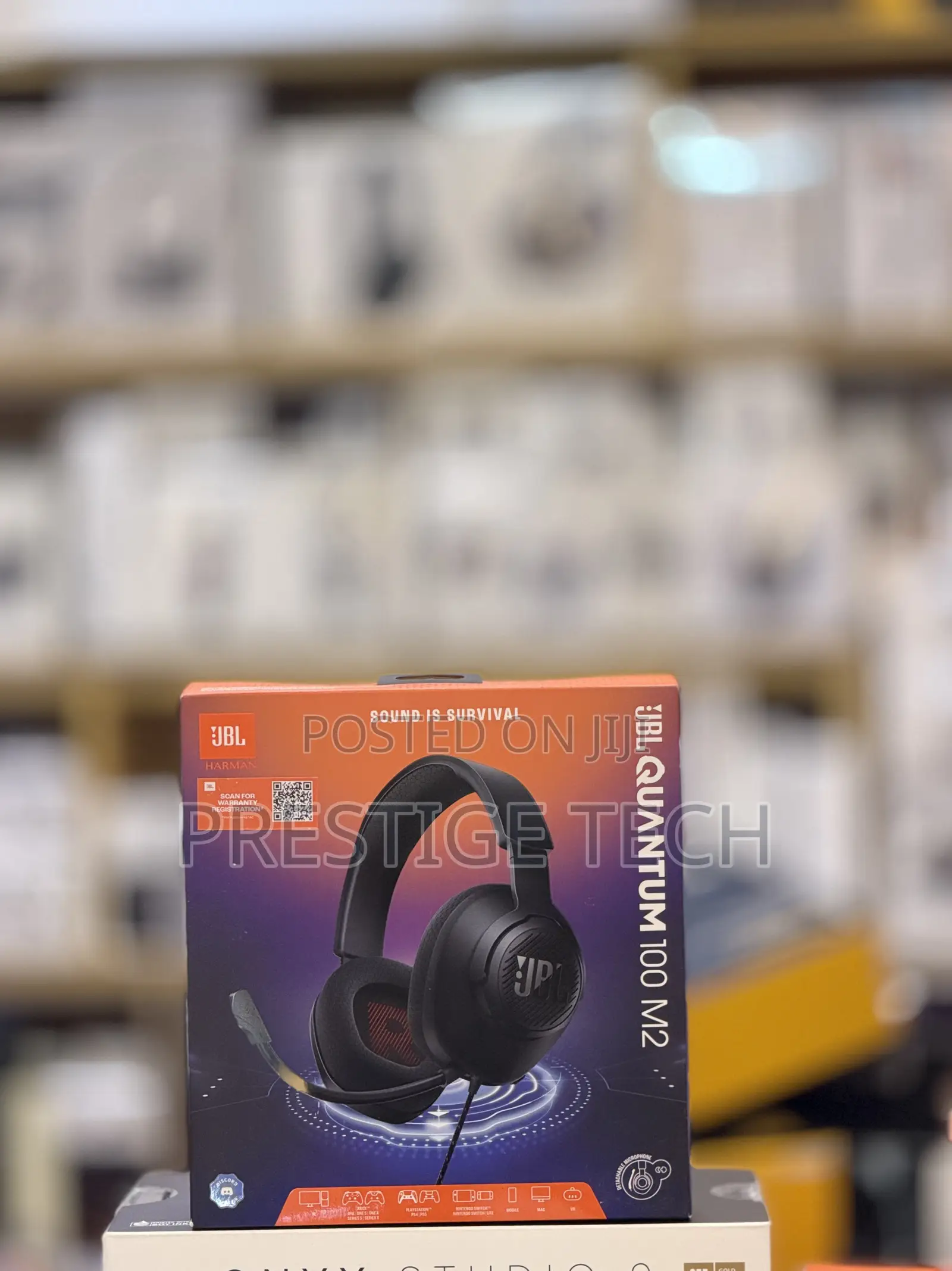 JBL Quantum 100 M2 Wired Gaming Headphones With Detachable Mic