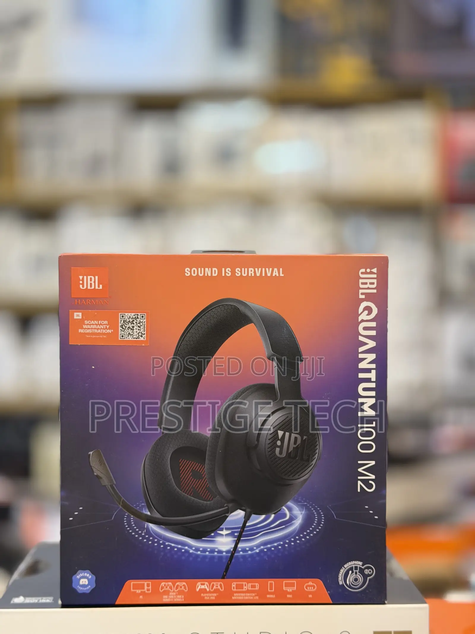 JBL Quantum 100 M2 Wired Gaming Headphones With Detachable Mic