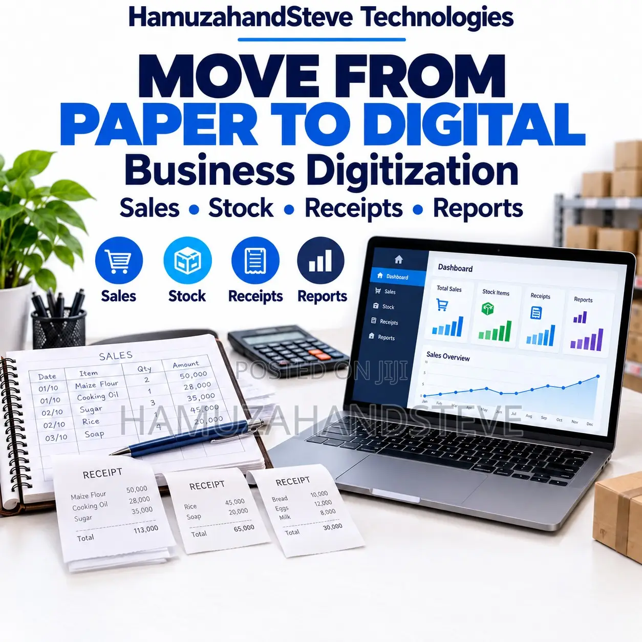 Digitise Your Business, Simplify Sales, Stock & Records